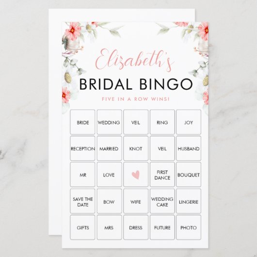 Carte de jeu Russe Fleur sauvage (Devant / Derrière)