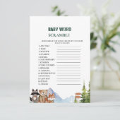 Carte de jeu Rustic Woodland Adventure baby shower (Debout devant)