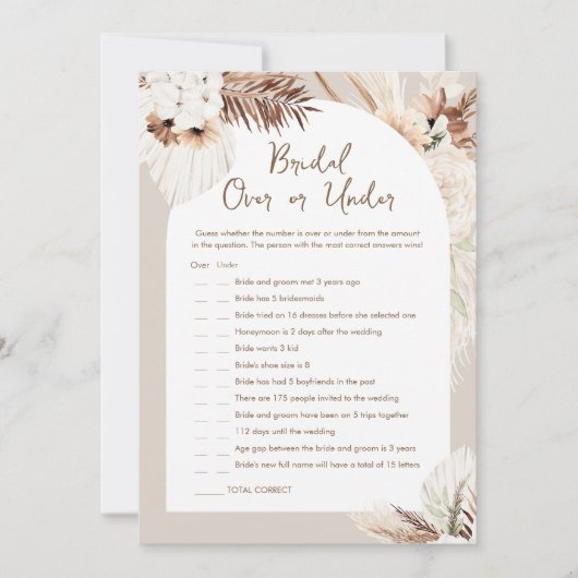 Carte de jeu SIERRA Boho Over or Under Fête des ma (Devant)