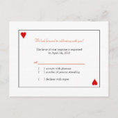 Carte de jeu simple Mariage RSVP (Devant)