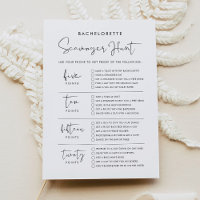 Carte de jeu STELLA Bachelorette Scavenger Chasse
