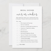 Carte de jeu STELLA Over or Under Fête des mariées (Devant)