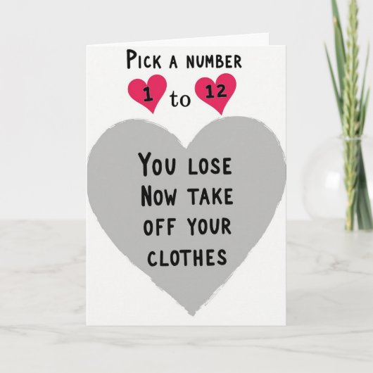 Carte de jeu Strip Pick A Number (Devant)
