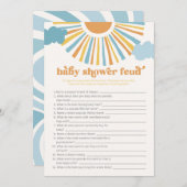 Carte de jeu Sun Baby shower Feud (Devant / Derrière)