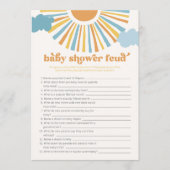 Carte de jeu Sun Baby shower Feud (Devant)