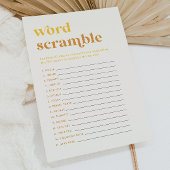 Carte de jeu Sun Baby shower Word Scramble