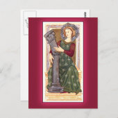 Carte de jeu Tarot antique : Force (Devant / Derrière)