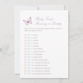 Carte de jeu Traits de bébé papillon violet sous l (Devant)