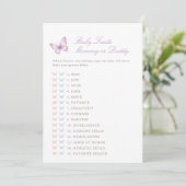 Carte de jeu Traits de bébé papillon violet sous l (Debout devant)