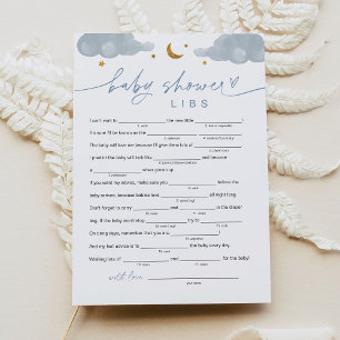 Carte de jeu Twinkle Little Star Boy Baby shower L