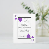 Carte de jeu violet King/Queen Table Place Cartes (Debout devant)