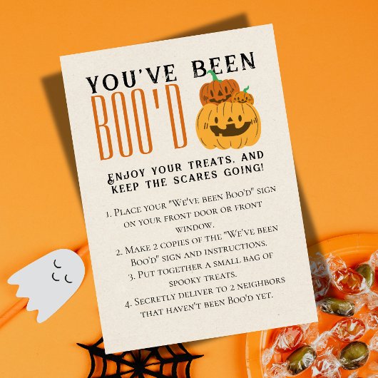 Carte de jeu voisine Boo Jeux d'Halloween