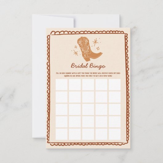 Carte de jeu Western Briving Bingo (Devant)