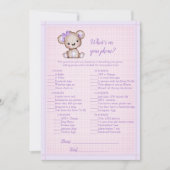 Carte de jeu Whats on your phone mignonne ours vio (Devant)