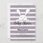 Carte de jeu White Bunny Purple Animal Baby Names (Dos)