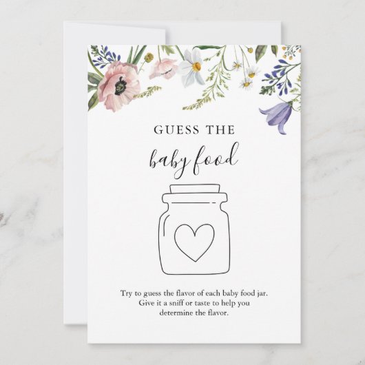 Carte de jeu Wildflower Devine la nourriture pour  (Devant)