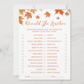 Carte de jeu 'Would She Rather' pour Baby Shower d (Devant)