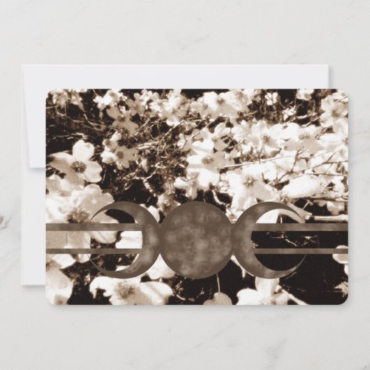 Carte de jeûne à trois lune de Dogwood Sentimental (Dos)