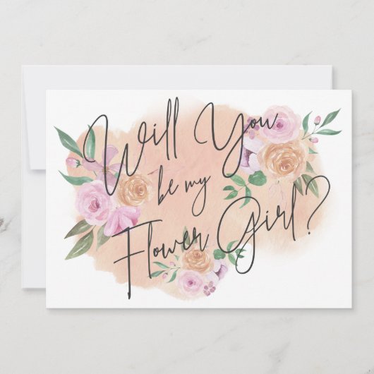 Carte de jeune fille aux fleurs florales de rêve (Devant)