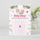 Carte de jeux de bingo bébé Santa Cookie de Noël (Debout devant)