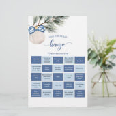 Carte de jeux de bingo Bow hiver (Debout devant)