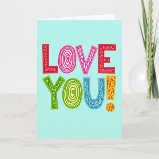 Carte de joie audacieuse Je t'aime (Devant)