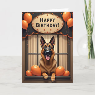 Carte de joie d'anniversaire pour chien bronzé