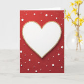 Carte de joie festive Ruby Heart (Fleur jaune)