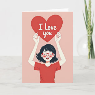 Carte de joie sincère 'Je t'aime'