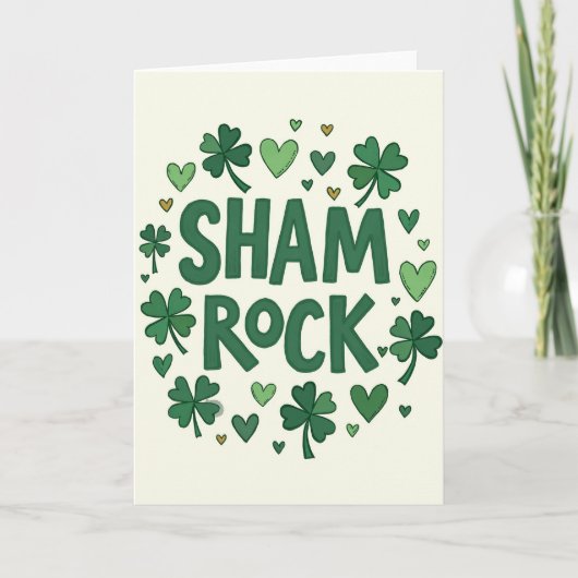 Carte de joie trèfle St Patrick (Devant)