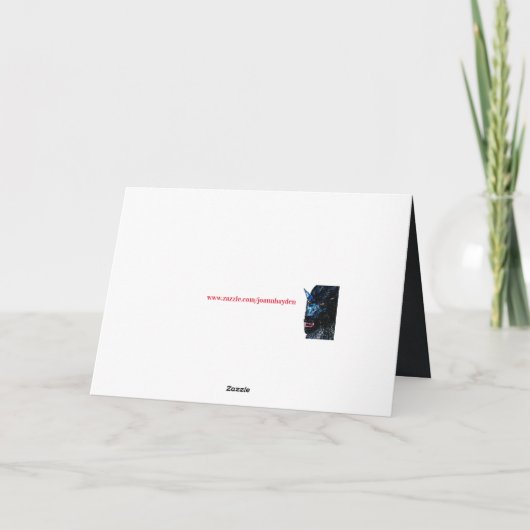 CARTE DE JOINTE HALLOWEEN WEREWOLF (Dos)