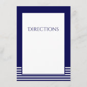 Carte de jointure rayée bleu marine et blanc - Fai (Devant)