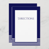 Carte de jointure rayée bleu marine et blanc - Fai (Devant / Derrière)