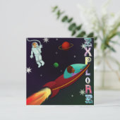 Carte de jolis astronautes de l'espace (Debout devant)