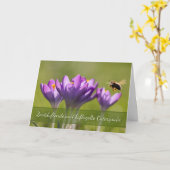 Carte De jolis vœux de Pâques pour vos proches ! (Fleur jaune)