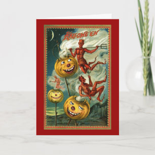Carte de JOLs de diables de Halloween