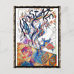 Carte de jonction no 14. Dessin Apostate coloré