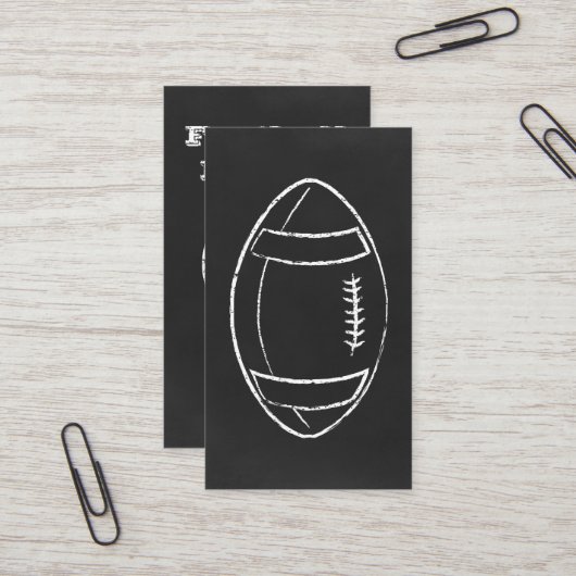carte de joueur de football à craie (Devant/Arrière en situation)