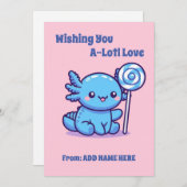 Carte de jour Axolotl Valentines (Devant / Derrière)