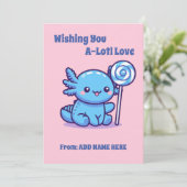Carte de jour Axolotl Valentines (Debout devant)