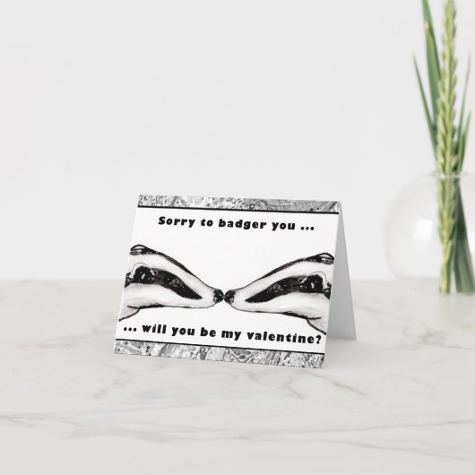 Carte de jour Badger valentines (a109) (Devant)