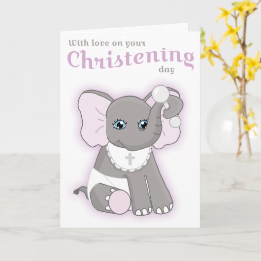 Carte de jour baptême (Fleur jaune)