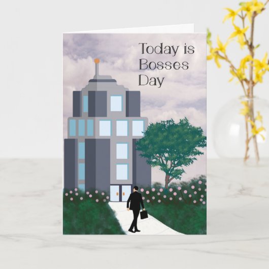 Carte de jour, bâtiment et chef (Fleur jaune)