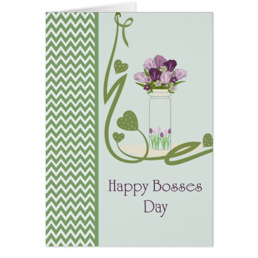 Carte de jour Bosses avec un contenant de jolies t (Devant)