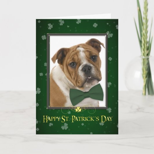 Carte de jour Bulldog St. Patrick (Devant)