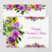 Carte de jour colorée du Fondateur (Devant / Derrière)