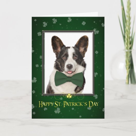 Carte de jour Corgi St. Patricks (Devant)