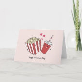 Carte De Jour Cute Valentines Popcorn Et Soda Desi (Devant)