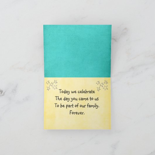 carte de jour d'adoption (Intérieur)