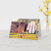 Carte de jour de blanchisserie (Fleur jaune)